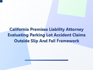 California Parking Lot Accidents Beyond Slip and Fall